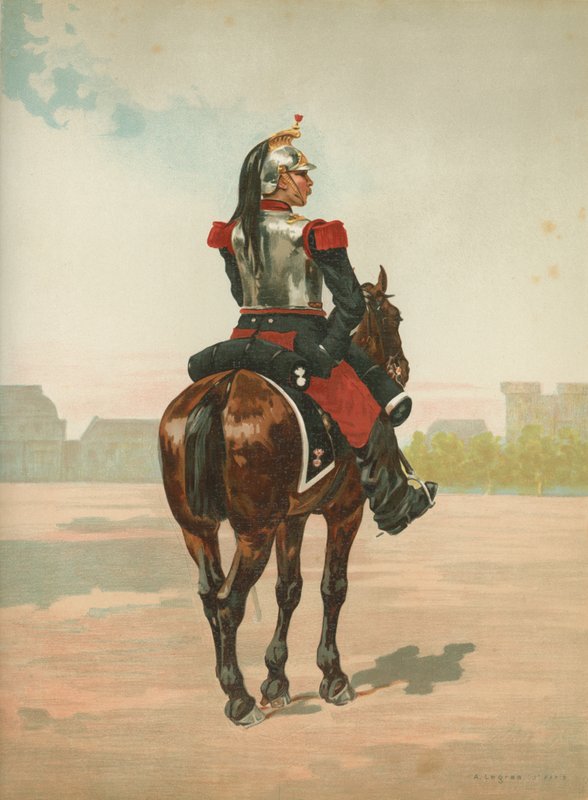 Unbekannter französischer Soldat zu Pferd von French School