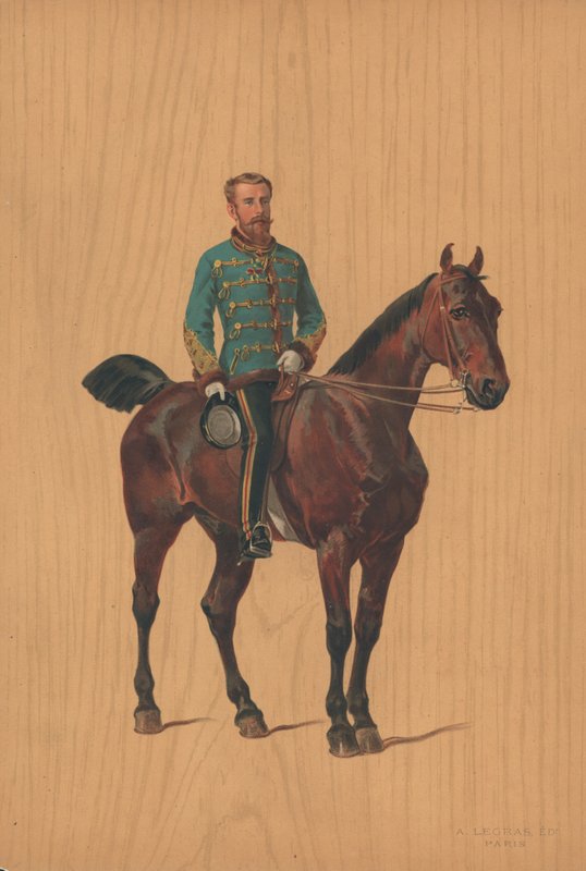 Unbekannter Soldat zu Pferd von French School