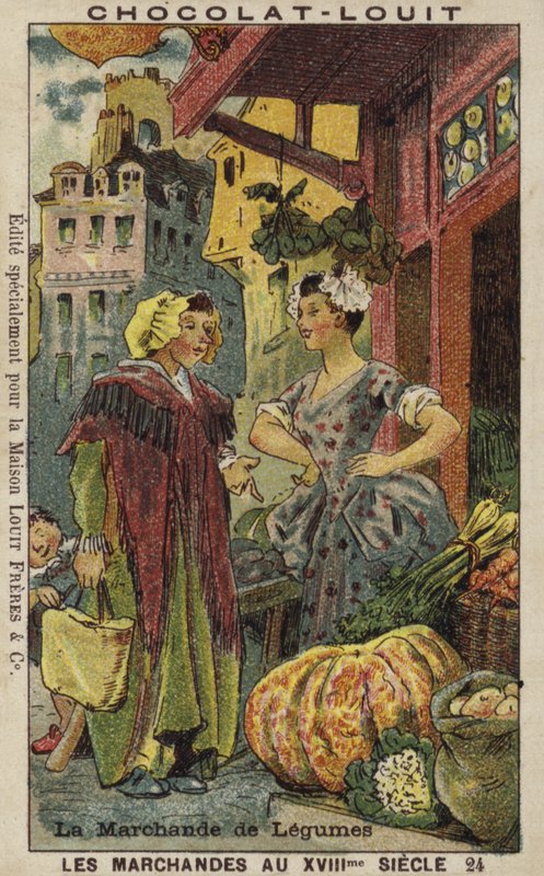 Gemüseverkäufer, 18. Jahrhundert von French School