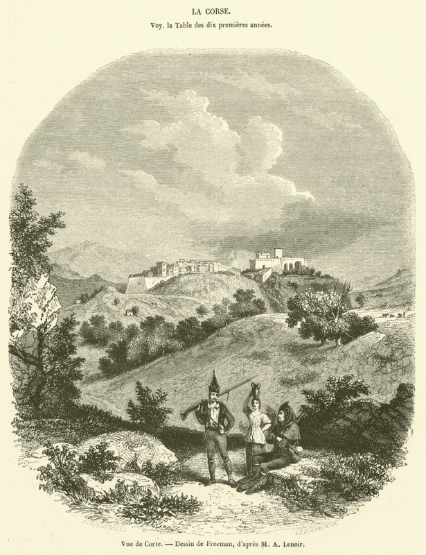 Ansicht von Corte (Gravur) von French School