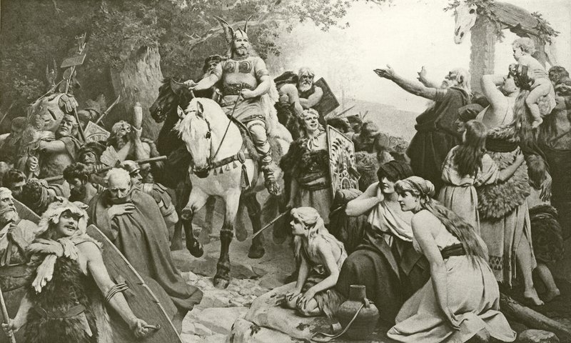 Hermanns Triumph über die Römer von Friedrich Paul Thumann