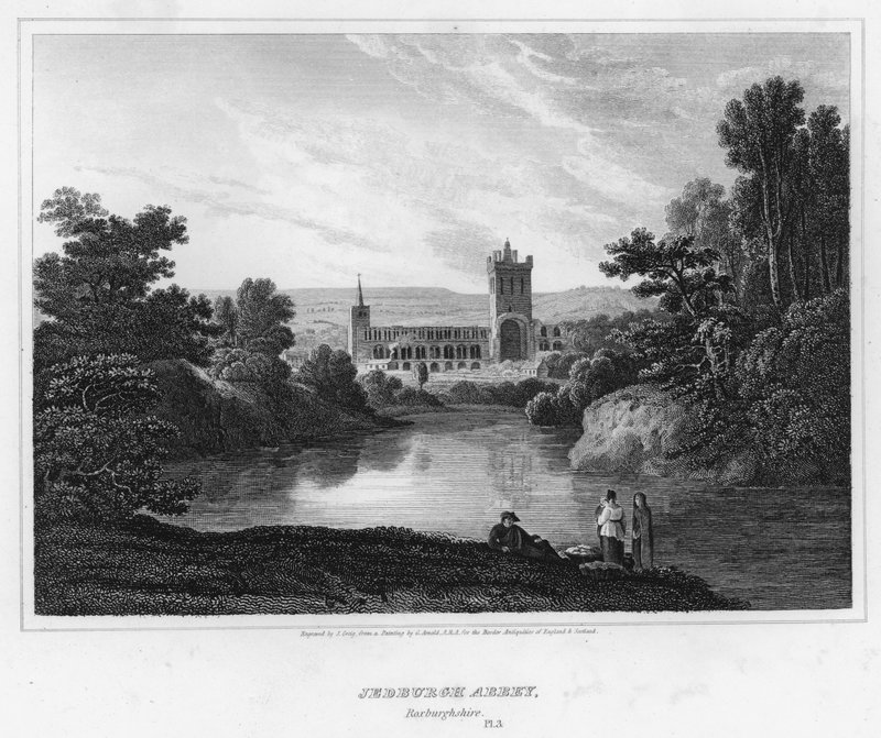 Jedburgh Abbey, Roxburghshire von George (after) Arnald