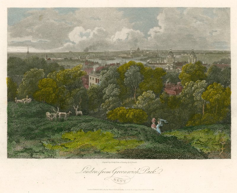 London vom Greenwich Park, Kent von George Arnald