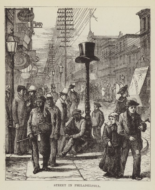 Straße in Philadelphia von George Augustus Sala