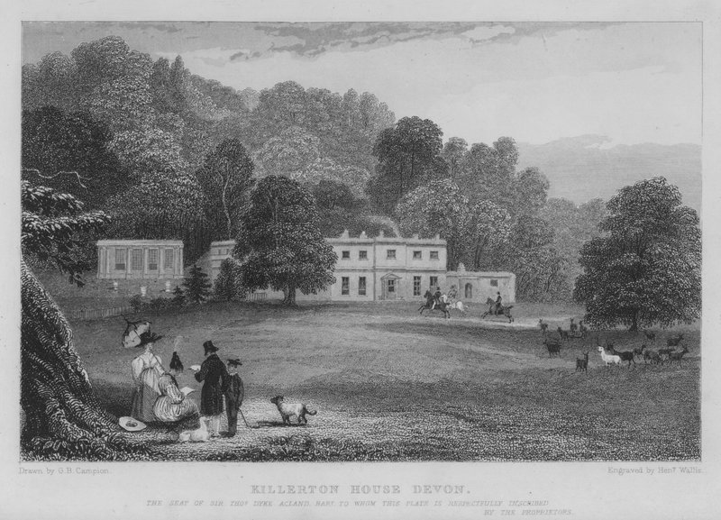 Killerton House, Devon (Gravur) von George Bryant Campion