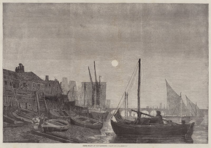 Peter-Boote in Old Lambeth von George Henry Andrews