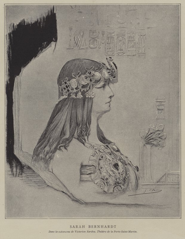 Sarah Bernhardt, französische Schauspielerin von Georges Clairin