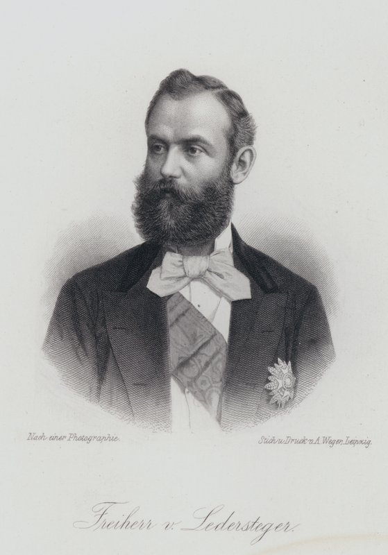 Alois Ledersteger, österreichischer Schriftsteller (Gravur) von German School