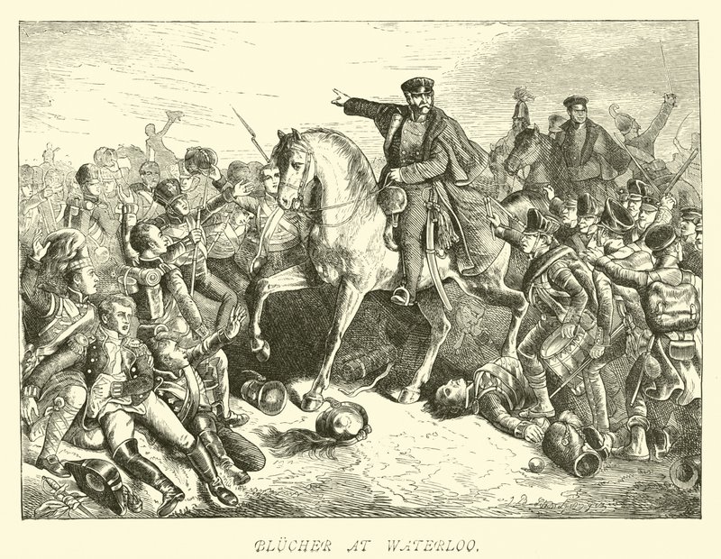 Blücher bei Waterloo von German School