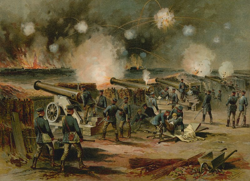 Bombardierung von Straßburg, Deutsch-Französischer Krieg, 1870 von German School