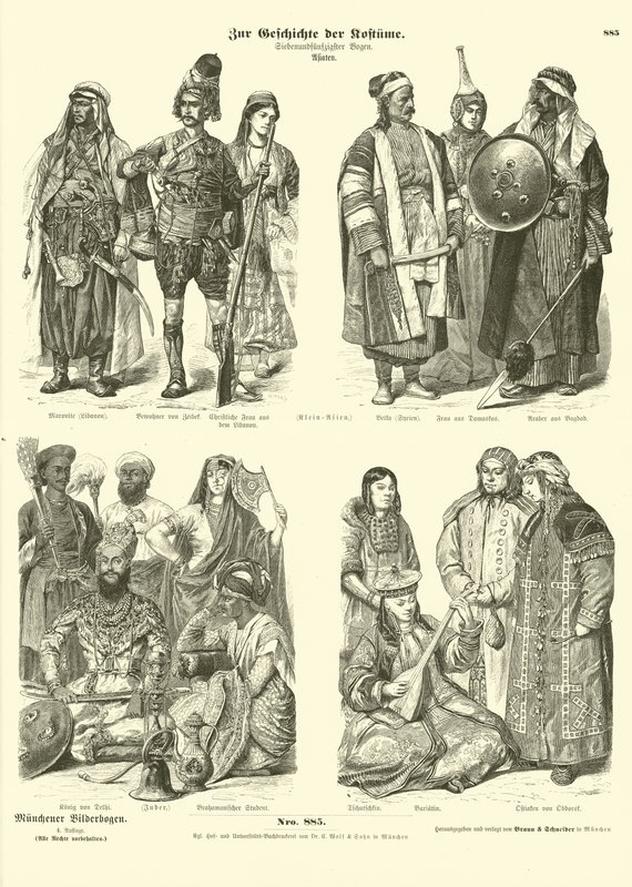 Kostüme Asiens von German School