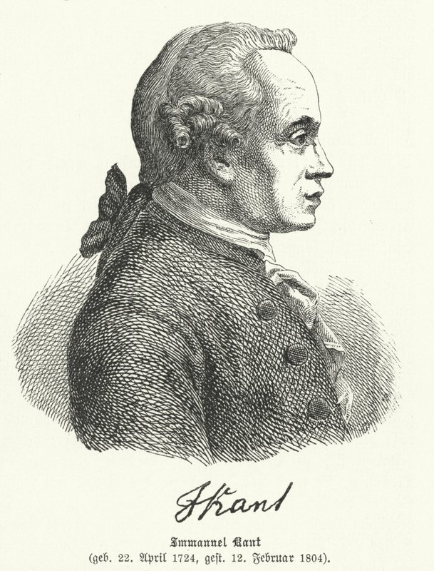 Emmanuel Kant, deutscher Philosoph von German School