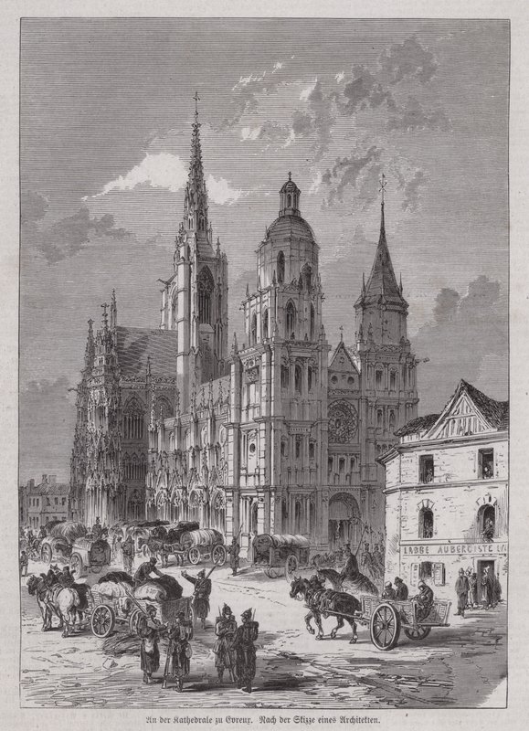 Kathedrale von Evreux, Normandie, Frankreich von German School