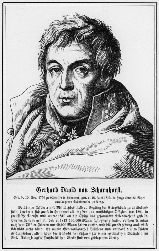 Gerhard David von Scharnhorst (Gravur) von German School