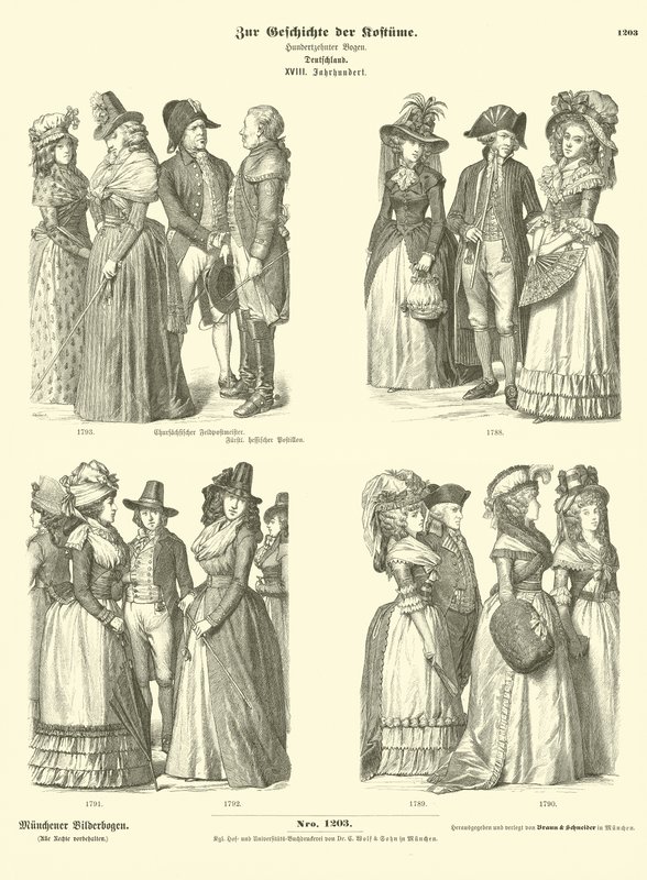 Deutsche Kostüme, 18. Jahrhundert von German School