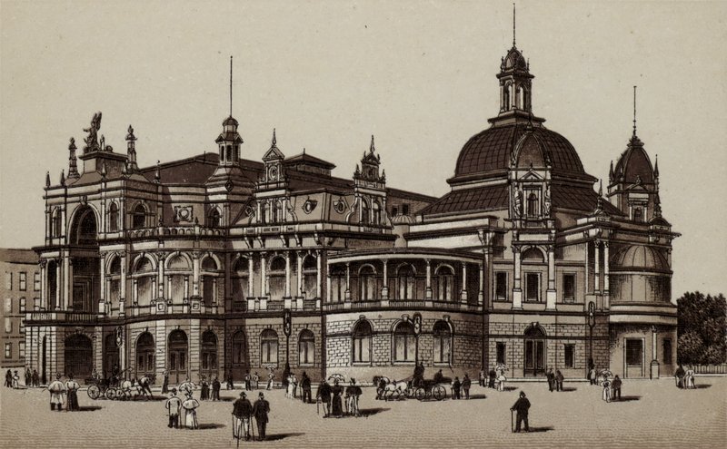 Hamburg: Konzerthaus (Lithografie) von German School