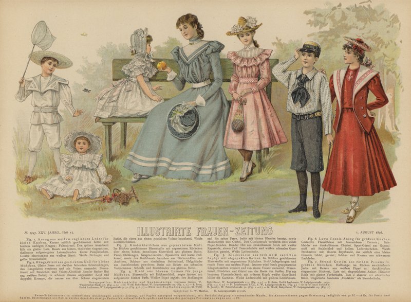 Illustration für Illustrirte Frauen-Zeitung (Farblithografie) von German School