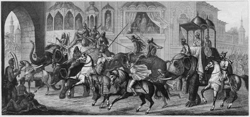 Indische Prozession (Stich) von German School