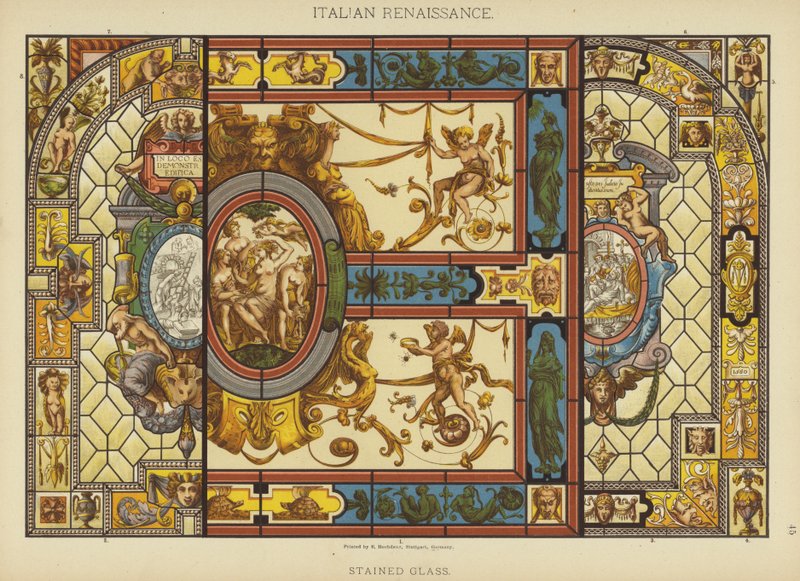 Italienische Renaissance, Glasmalerei von German School