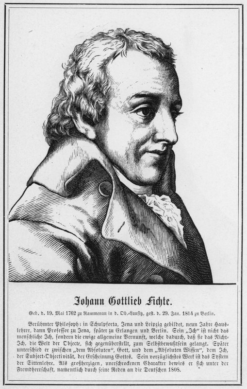 Johann Gottlieb Fichte (Gravur) von German School