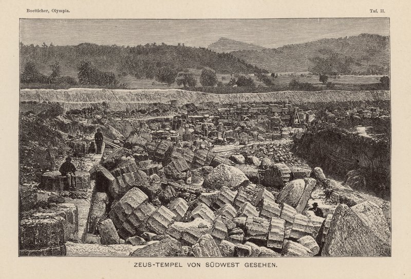Tempel des Zeus, Olympia von German School