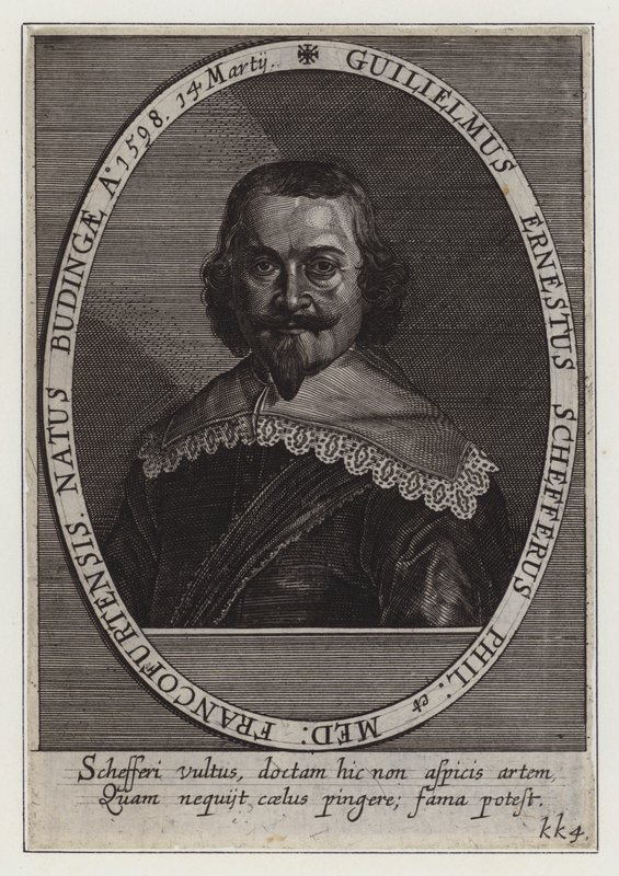 Wilhelm Ernst Scheffer, deutscher Arzt (Gravur) von German School