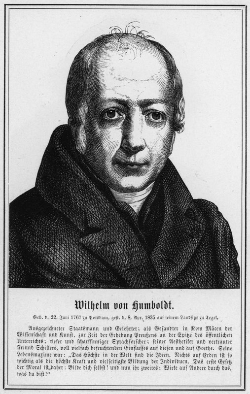 Wilhelm von Humboldt (Gravur) von German School