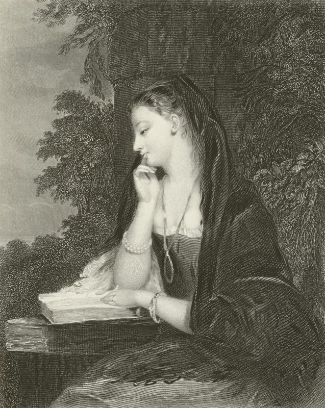 Mädchenmeditation von Gilbert Stuart Newton