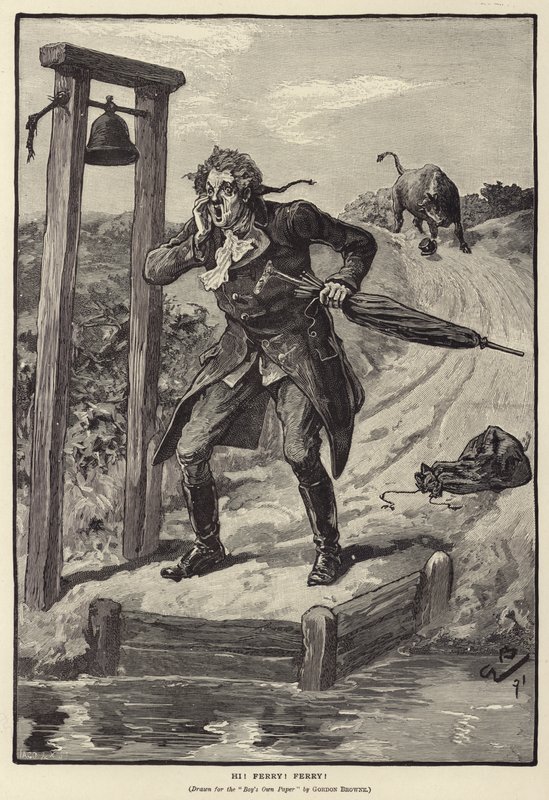 Hi! Fähre! Fähre! (Gravur) von Gordon Frederick (after) Browne