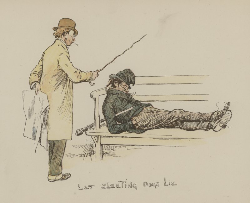 Lass schlafende Hunde liegen von Gordon Frederick Browne