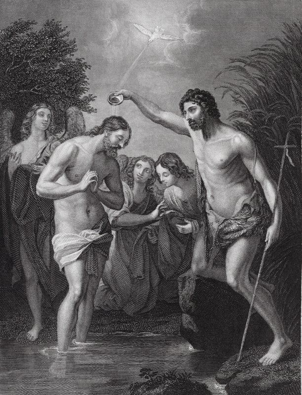 Johannes der Täufer tauft von Guido (after) Reni