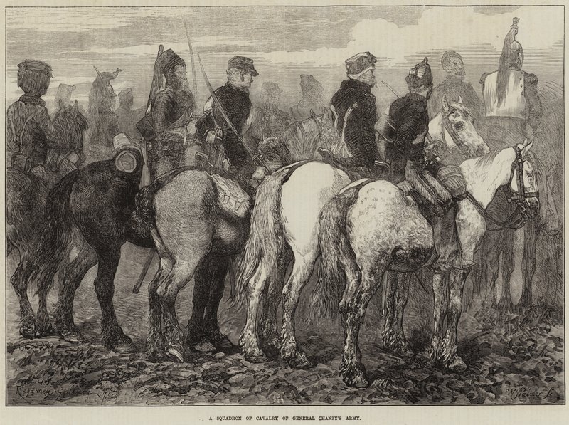Eine Schwadron Kavallerie der Armee von General Chanzy von Guillaume Regamey