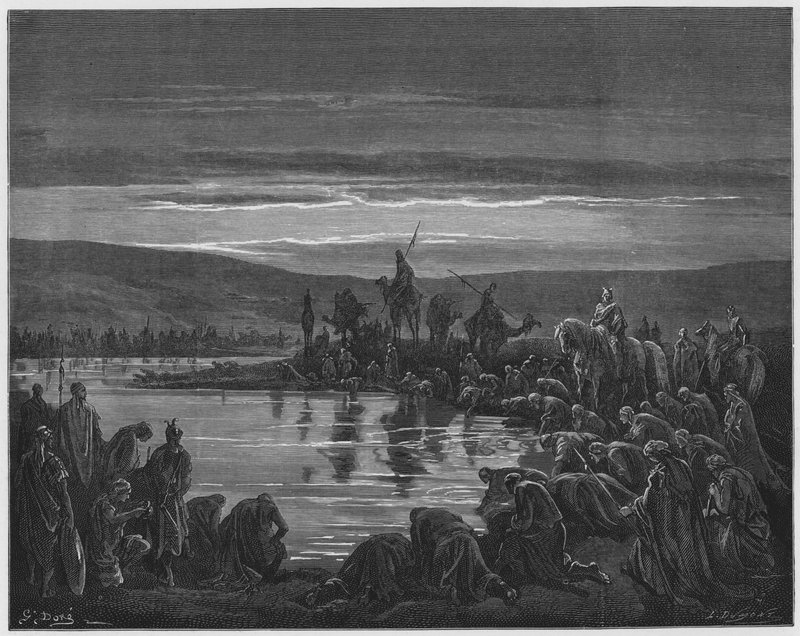 Gideon wählt seine Soldaten aus von Gustave Dore