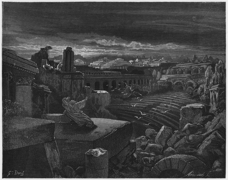 Gustave Doré Bibel: Jesajas Vision der Zerstörung Babylons von Gustave Dore