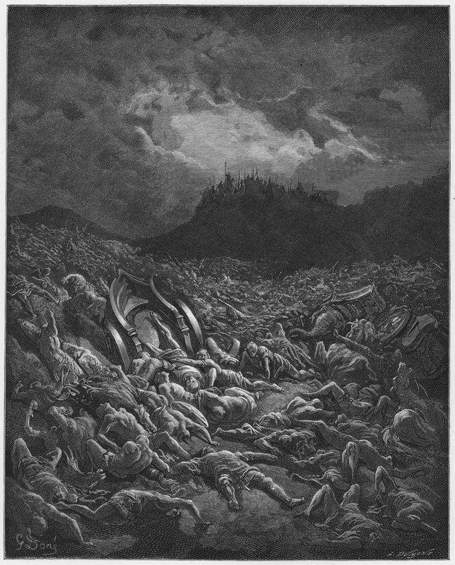 Gustave Doré Bibel: Die Zerstörung der Heere der Ammoniter und Moabiter von Gustave Dore