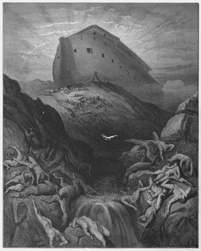 Die Taube wird aus der Arche gesandt von Gustave Dore