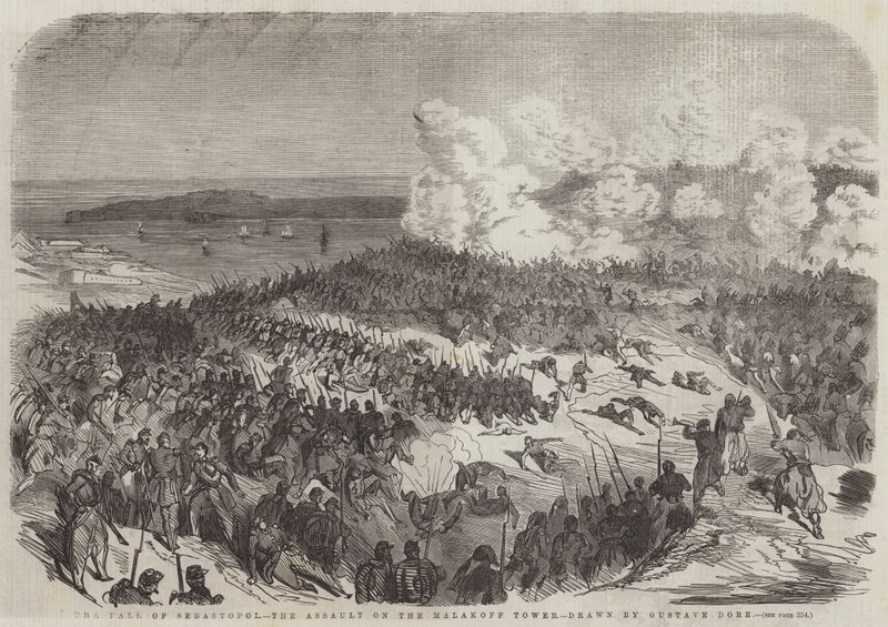 Der Fall von Sebastopol, der Angriff auf den Malakoff-Turm von Gustave Dore