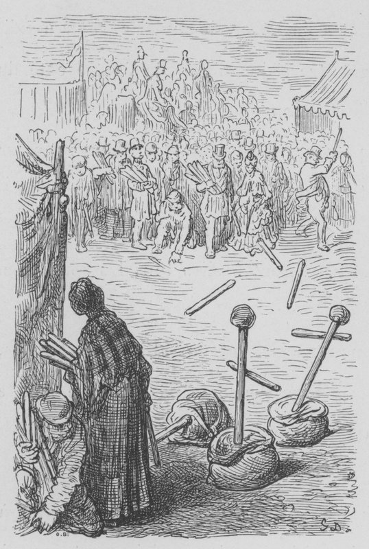Beim Derby, Volkstümliche Vergnügungen von Gustave after Dore