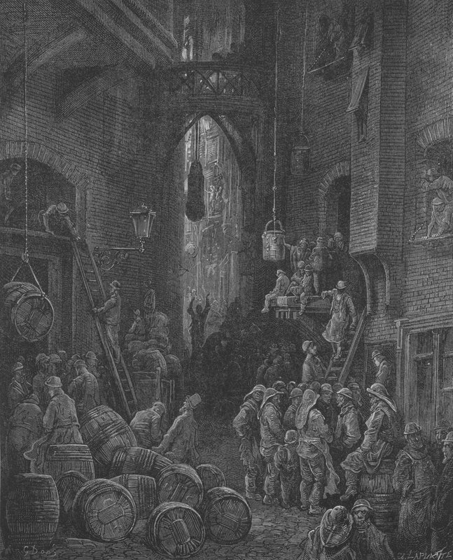 Docks Sainte-Catherine von Gustave after Dore