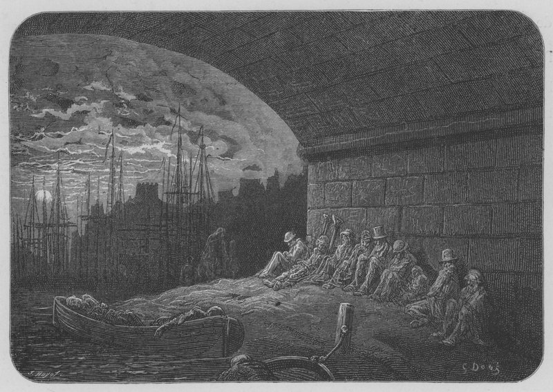 Unter den Brücken von Gustave after Dore