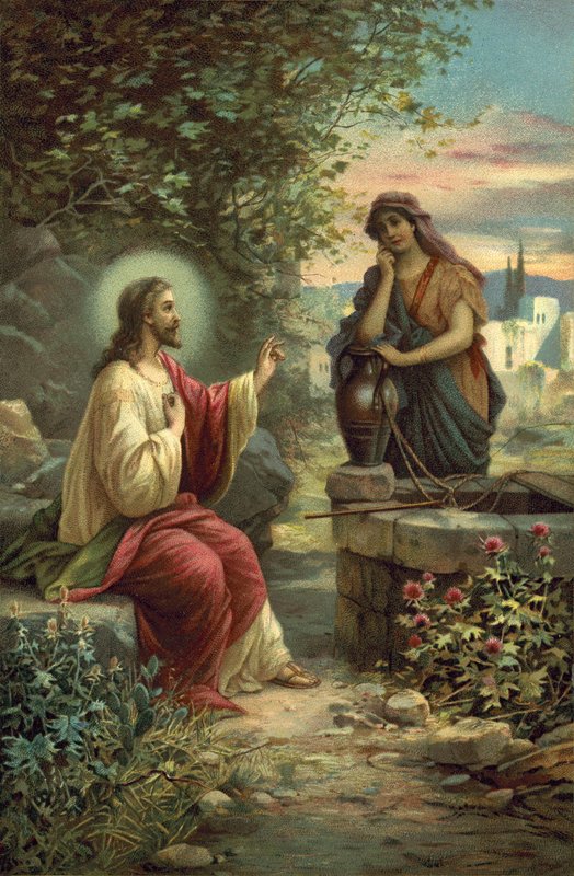 Christus und die Frau von Samaria von Hans Zatzka