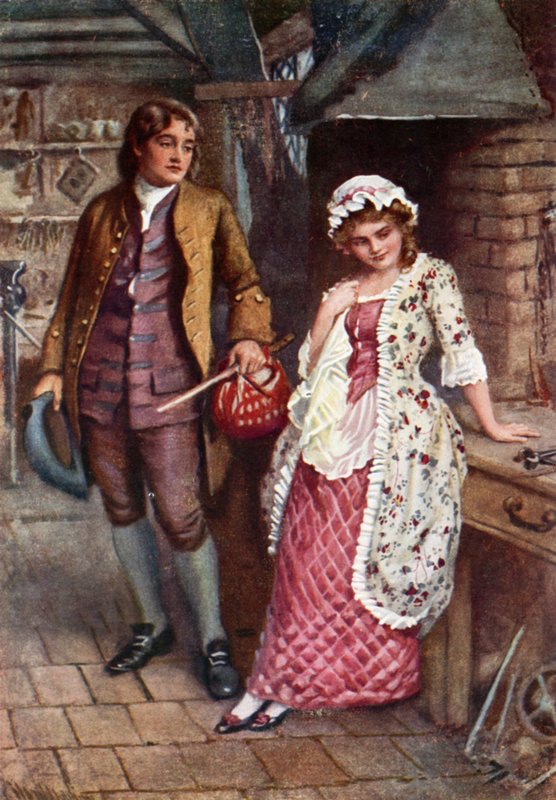 Joe Willet und Dolly Varden von Harold Copping