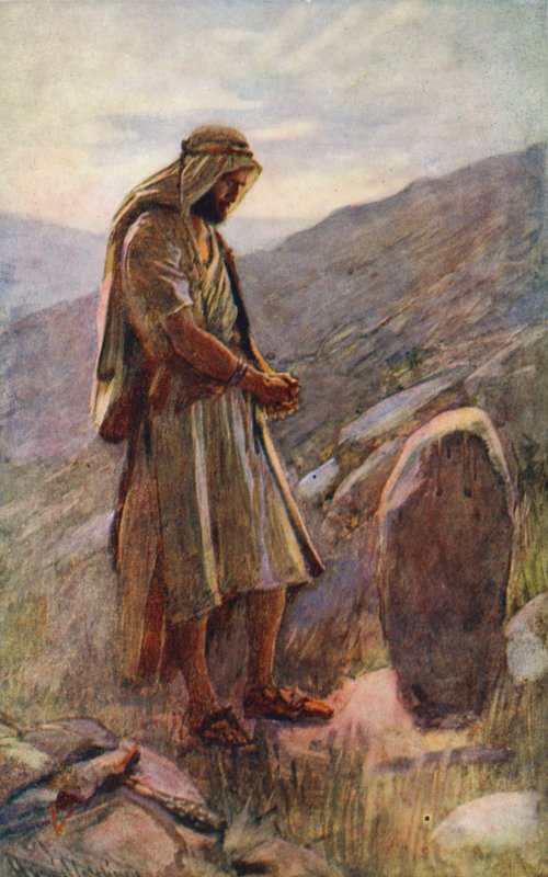 Altes Testament: Jakobs Gelübde von Harold Copping