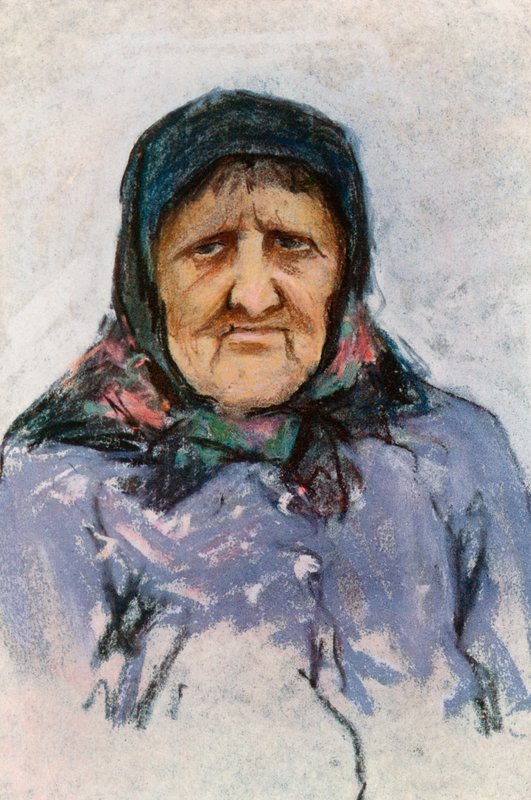 Studie einer Doukhobor-Frau von Harold Copping