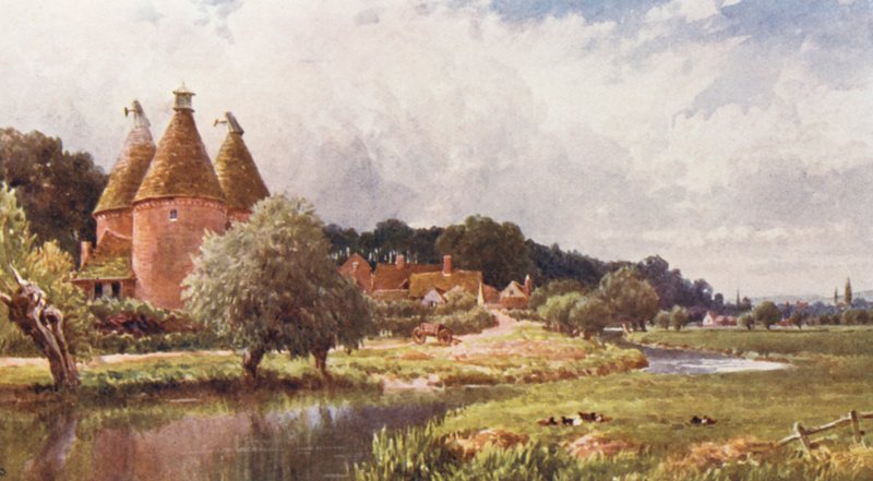 Hopfen-Kiln, bei Farnham von Harold Sutton Palmer