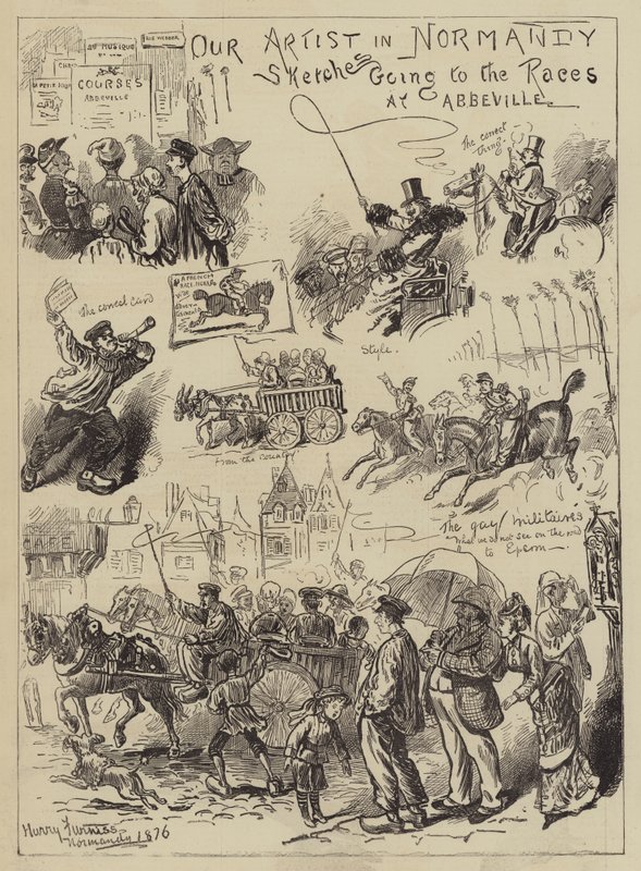 Unser Künstler in der Normandie, auf dem Weg zu den Rennen in Abbeville von Harry Furniss