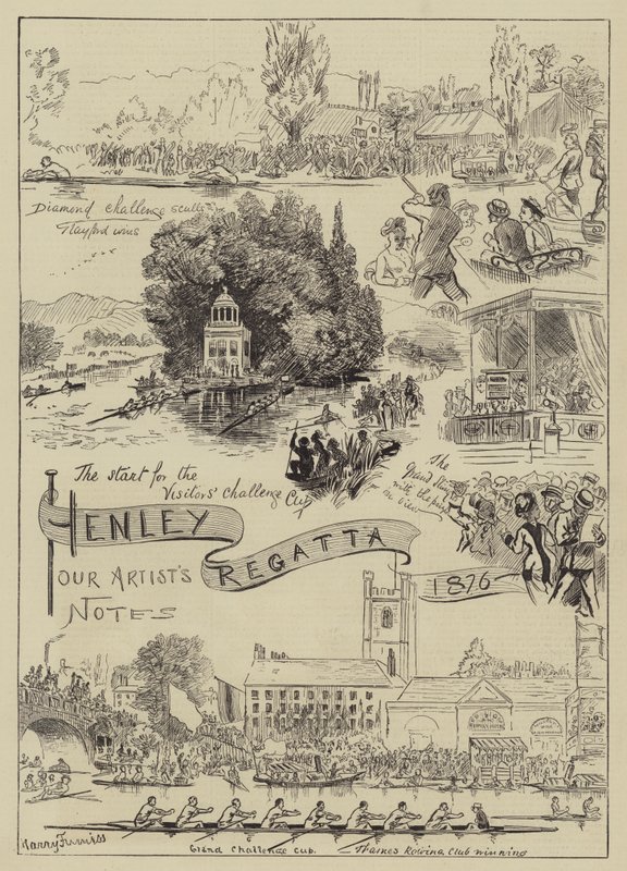 Henley-Regatta, 1876 von Harry Furniss