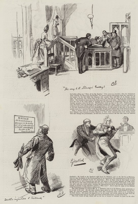 Leben im Parlament, Fremde im Haus von Harry Furniss