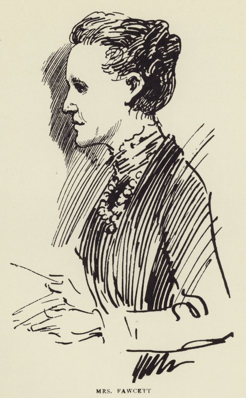 Mrs Fawcett von Harry Furniss