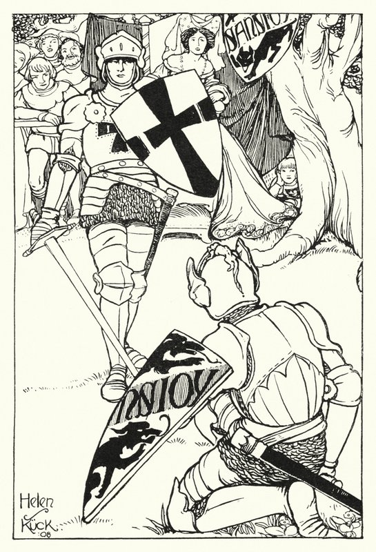 Rotes Kreuz besiegt Sans Joy (Stich) von Helen S. Kuck